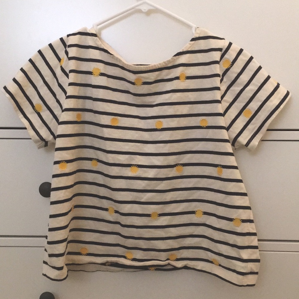 Madewell Embroidered Sun Boxy Top SMALL